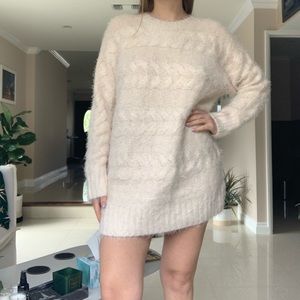 Lovers+friends sweater dress in cream